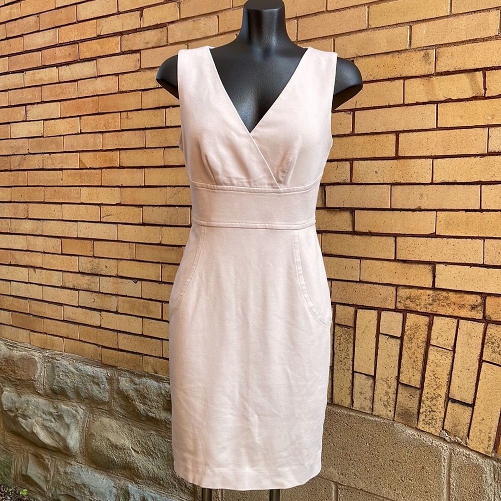 Trina Turk sand cream faux wrap dress Measurements